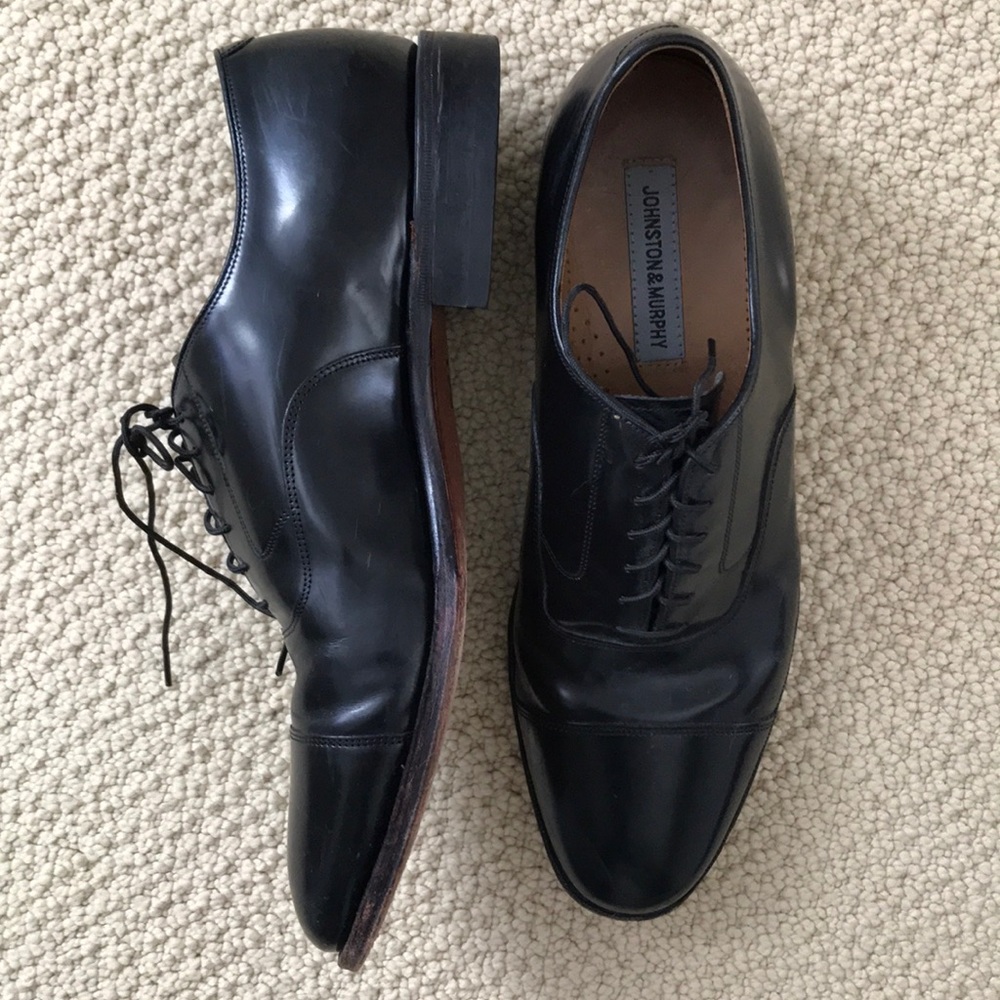Johnston & Murphy Black Dress Shoes - 12